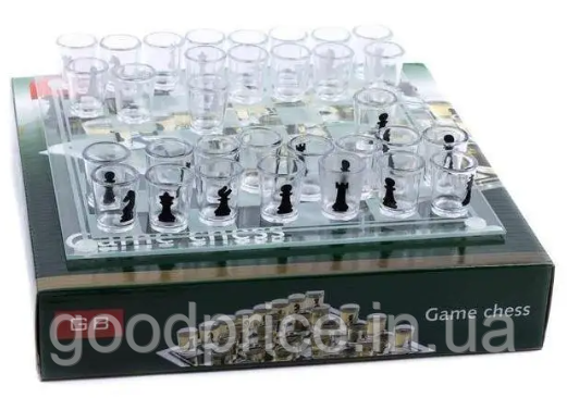 Шахматы рюмки с стеклянной доской 35х35 см подарочный набор алкогольные пьяные шахматы алкоигра - фото 6 - id-p1893739443