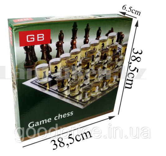 Шахматы рюмки с стеклянной доской 35х35 см подарочный набор алкогольные пьяные шахматы алкоигра - фото 2 - id-p1893739443