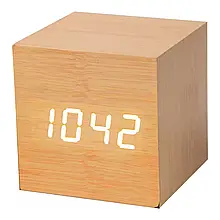 Годинник настільний електронний LED Grunhelm EE0613 кер.голосом (mini USB DC+5V/4бат)