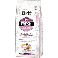 Сухой корм для щенков всех пород Brit Fresh Puppy Chicken Potato 12 кг