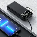 Power Bank TORIMA TRM-1021 20000 mAh з ліхтариком Портативний зарядний пристрій Black, фото 7
