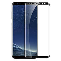 Защитное стекло Fiji Premium для Samsung S8 (G950) закругленные края и полная проклейка черный