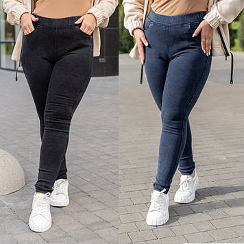 Джегінси жіночі на резинці великого розміру (розміри 48-62)