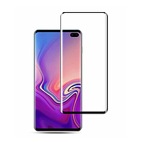 Захисне скло Fiji Premium для Samsung Galaxy S10 Plus (G975) закруглені краї та повне проклеювання чорний