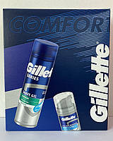 Набор мужской бритвенный Gillette Comfort (2 предмета бальзам 50 мл. + гель для бритья Сенсетив200 мл.)