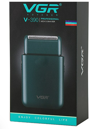 Електробритва VGR Professional Men's Shaver V-390 Green — стильна та зручна бритва для професійного (80), фото 1