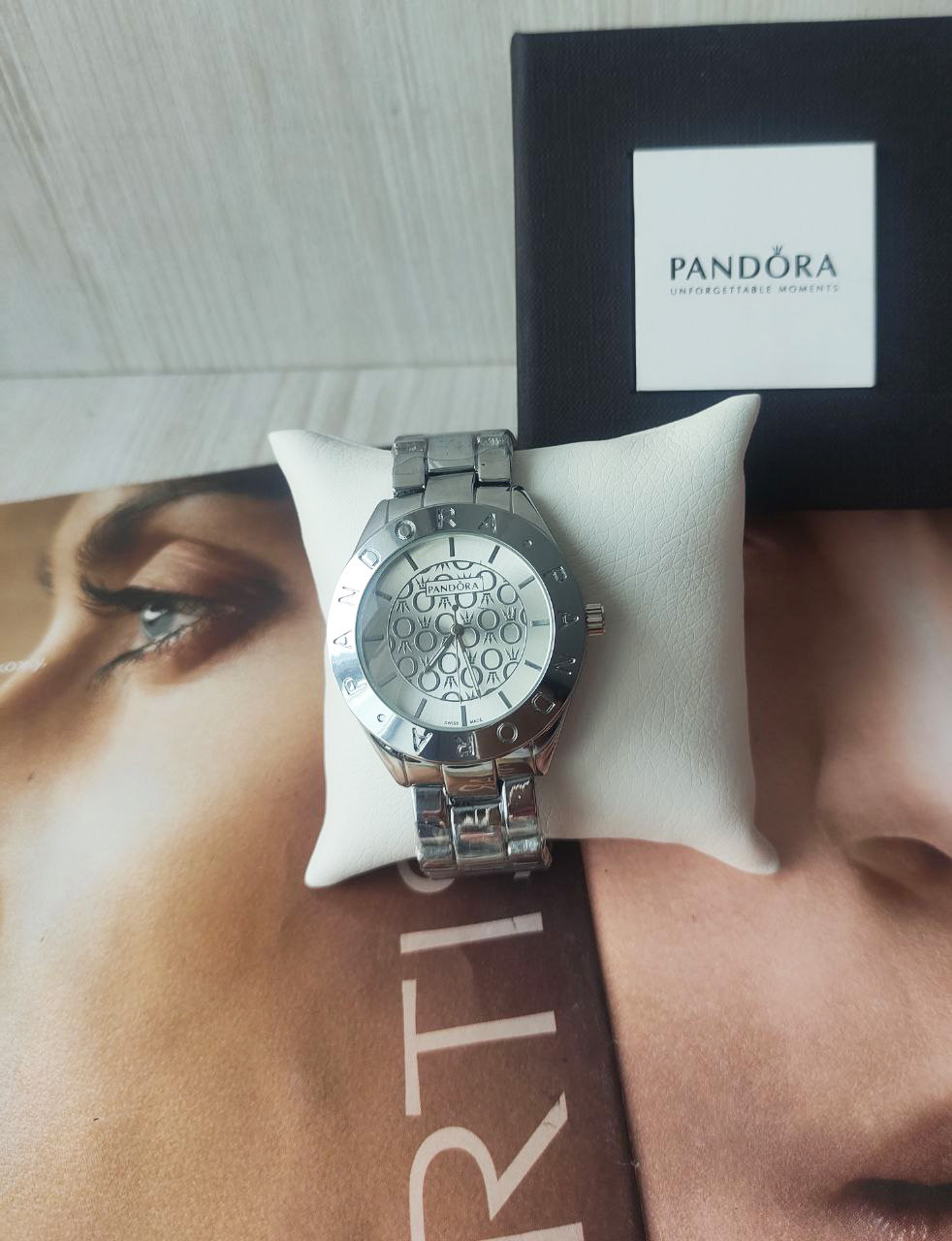 Жіночий годинник Pandora в коробці silver, фото 1