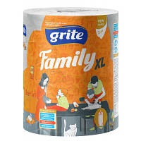 Бумажные полотенца Grite Family Jumbo XL 2 слоя 1 рулон (4770023348613) - Топ Продаж!