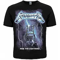 Футболка Metallica Ride the Lightning | Футболка металлика | Футболка с принтом рок | Футболка рокерская