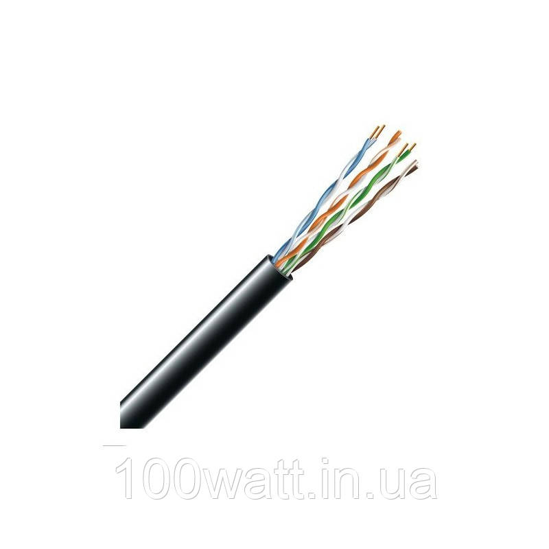 Купить Кабель сетевой витая пара UTP Cat.5E 4PR CCA Black Dialan 480-4 ...
