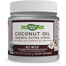 Кокосова олія Nature's Way Organic Coconut Oil Extra Virgin 453 g