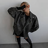 Куртка жіноча косуха вінтажна вільного крою, фото 3