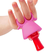 Силіконовий тримач-кільце для лаку на палець Холдер для лаку для нігтів Блакитний (KG-10372), фото 3