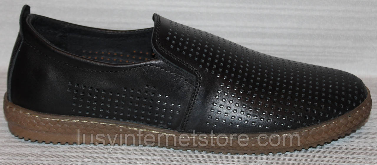 Чоловічі стильні чорні туфлі від виробника модель ТР23-317К, фото 1