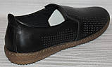 Чоловічі стильні чорні туфлі від виробника модель ТР23-317К, фото 5