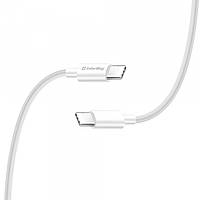 Кабель USB Type-C - USB Type-C 1 м ColorWay White, до 100 Вт, встроенный чип E-Marker (CW-CBPDCC058-WT) (код
