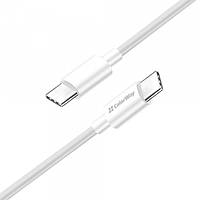 Кабель USB Type-C - USB Type-C 1 м ColorWay White, до 60 Вт, встроенный чип E-Marker (CW-CBPDCC055-WT) (код