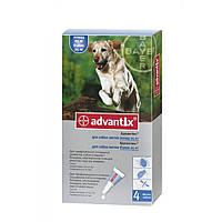 Bayer Advantix для собак весом свыше 25 кг - капли на холку от блох и клещей, упаковка 4 пипетки