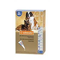 Bayer Advocate для собак весом свыше 25 кг капли на холку от блох и клещей, упаковка 3 пипетки