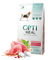 Optimeal Medium With Turkey 12 кг сухой корм для взрослых собак средних пород с индейкой