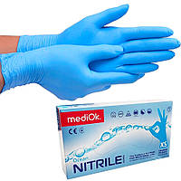 Перчатки нитриловые голубой Mediok (3,5 г) ХS, 100 шт
