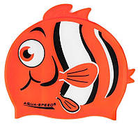 Шапка для плавання Aqua Speed ZOO NEMO 5758 помаранчева рибка Діт OSFM
