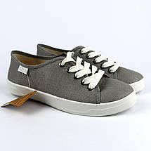 313-0 Срібні кеди на шнурках шкіряна устілка тм Waldi розмір 40 - устілка 25,5 см, фото 3