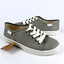 313-0 Срібні кеди на шнурках шкіряна устілка тм Waldi розмір 40 - устілка 25,5 см, фото 2