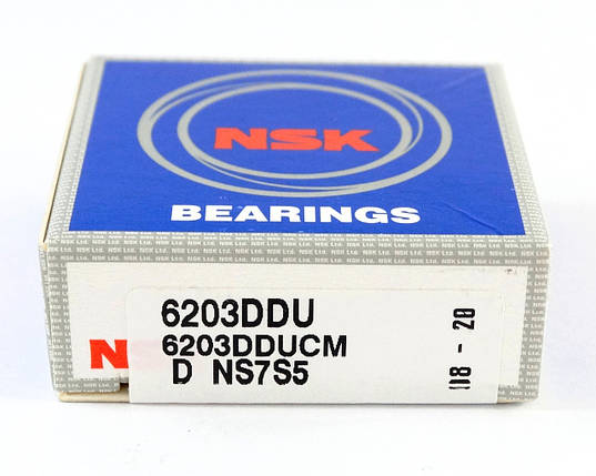 Підшипник 6203 DDU NSK (6203 2RS), фото 3