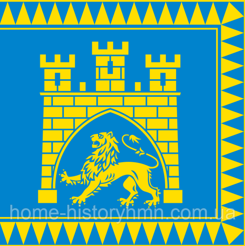 Односторонній прапор міста Львів, 135 см × 90 см, нейлонова тканина