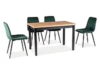 Стол Signal обеденный Adam 100x60 дуб артизиан / черный | кухонный стол | стол для гостиной