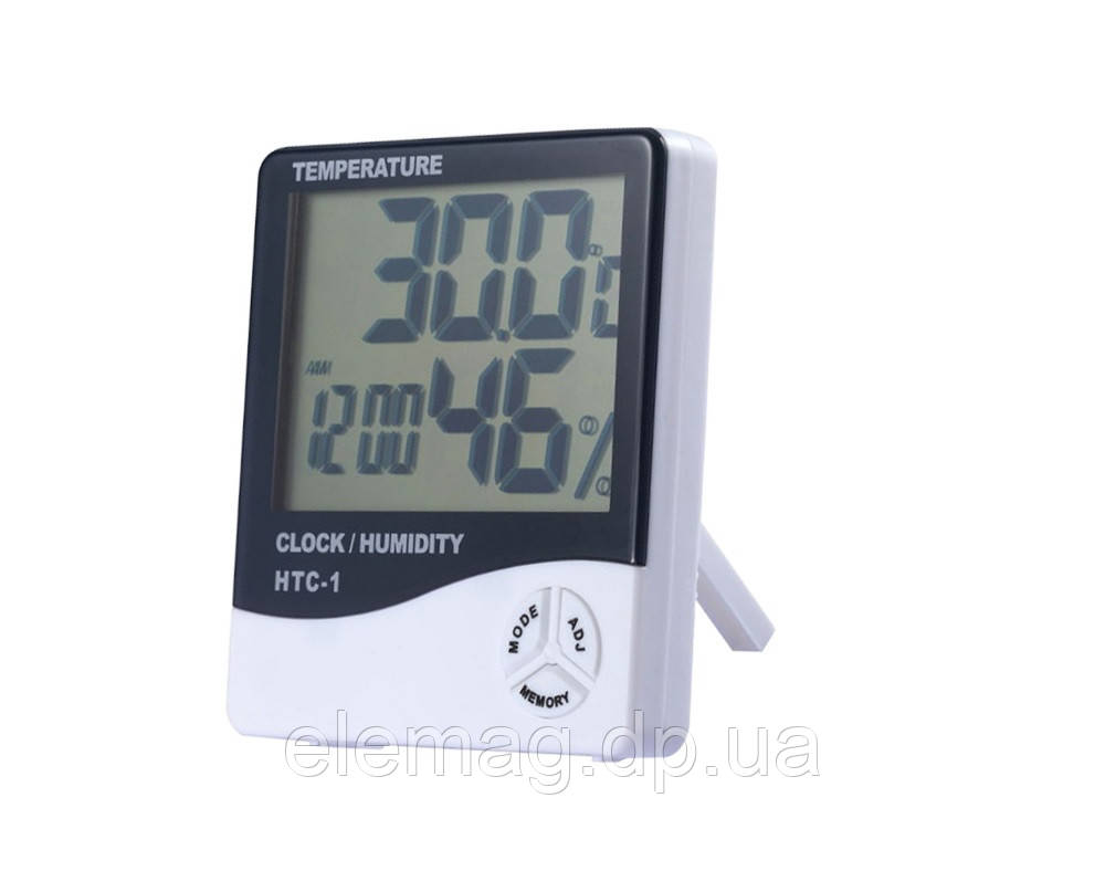 НТС-1 Термометр-гігрометр з годинником та будильником