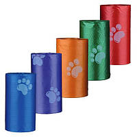 Пакети для прибирання за собаками, 3 л, 8 рулонів по 20 шт, кольорові, для всіх диспенсеров.