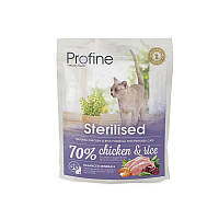 Profine Cat Sterilised корм для взрослых кастрированных котов с курицей 0,3 кг