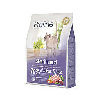 Profine Cat Sterilised 2 кг сухой корм для кастрированных котов и стерилизованных кошек с курицей
