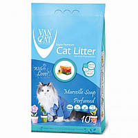 Бентонитовый наполнительVan Cat Marseille Soap 10 кг для туалета кошек, марсельское мыло