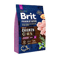 Brit Premium Junior S 3 кг сухой корм для щенков и молодых собак мелких пород с курицей