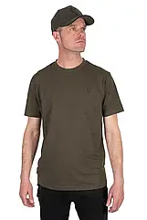 Футболка Fox Collection T-Shirt Green Marl Black Logo