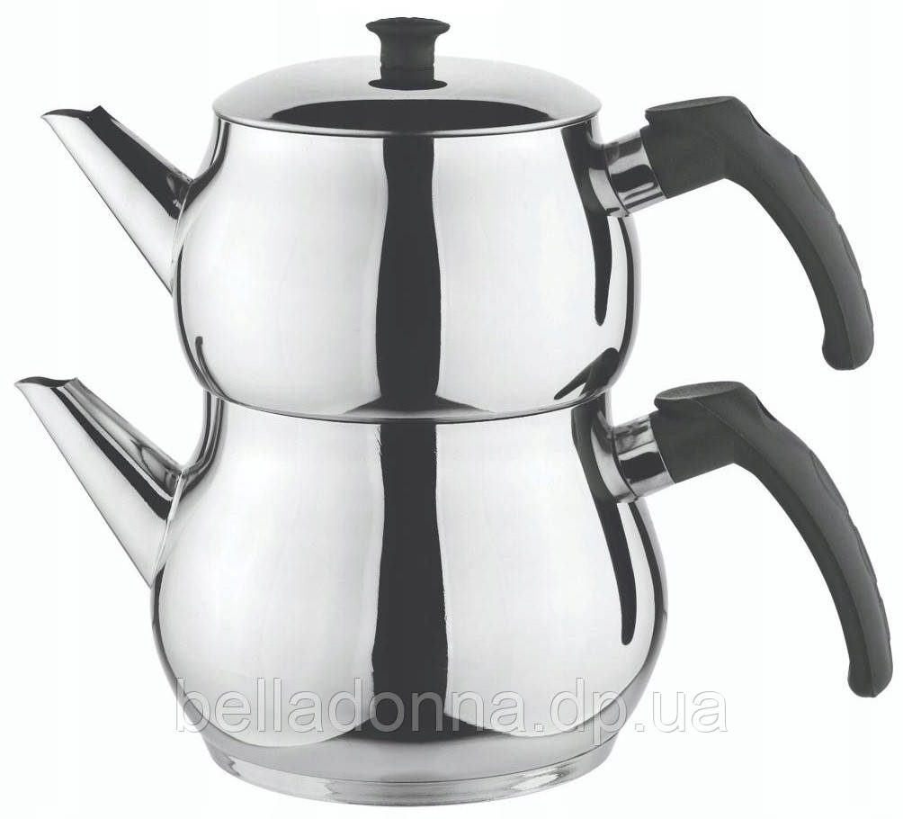 Двоярусний чайник турецький Viviana Maxi (чайник 1,9 л + заварник 1,1 л), фото 1