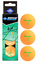 Набір м'ячів для настільного тенісу DONIC ELITE 1* 40+ 3 шт помаранчеві