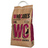 WC WhoCares Lavander 5 кг впитывающий наполнитель в кошачий туалет с запахом лаванды