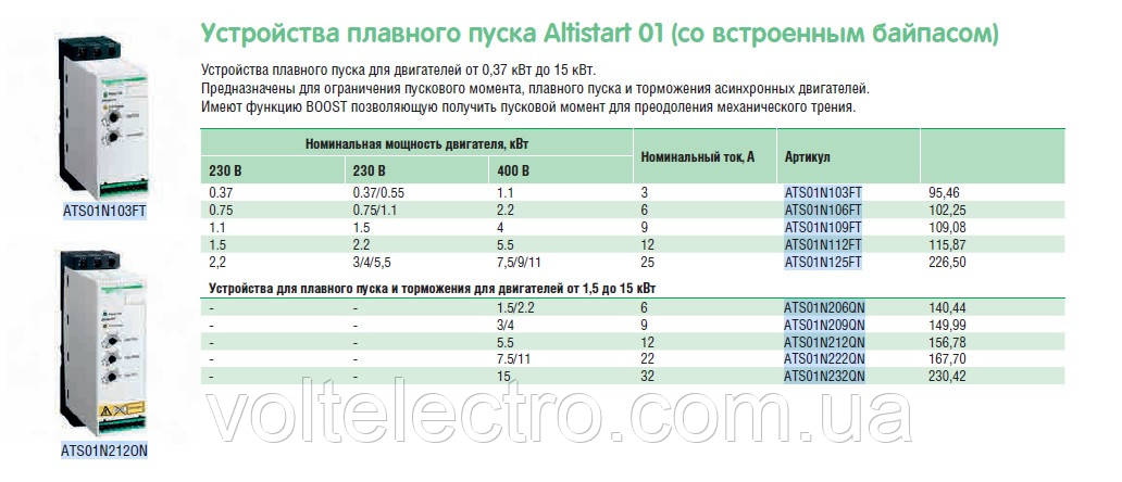 Устройство плавного пуска ATS01N222QN, ток 22А, мощность 11 кВт - фото 8 - id-p230702378