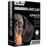 Капли Unicum Рremium от блох и клещей для собак, 0-4 кг