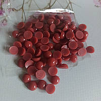 Серединки для канзаши, полубусины жемчуг красно-коричневые 8 мм