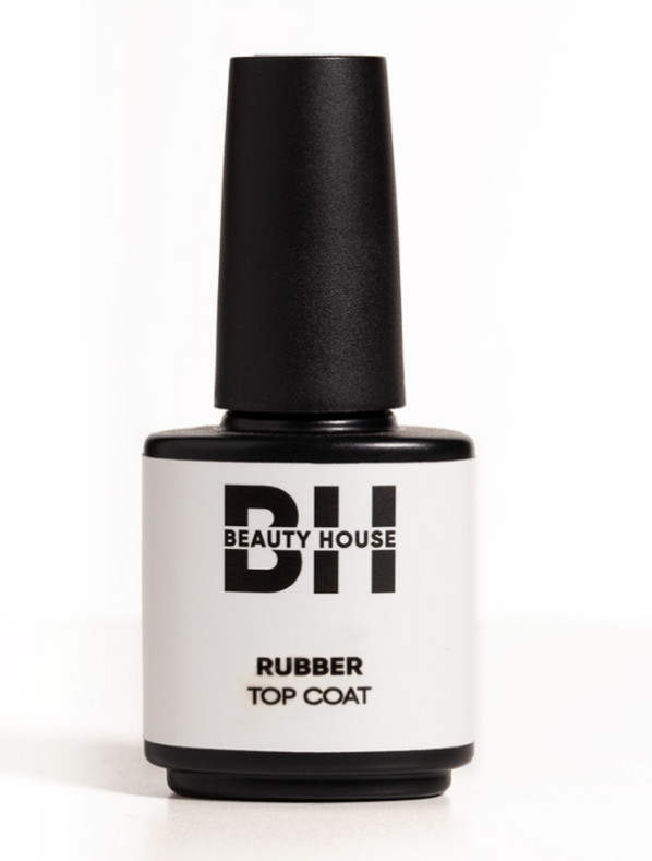 Каучуковий закріплювач для гель-лаку Beauty House Rubber Top Coat with wipe 14 мл (5060618293404)