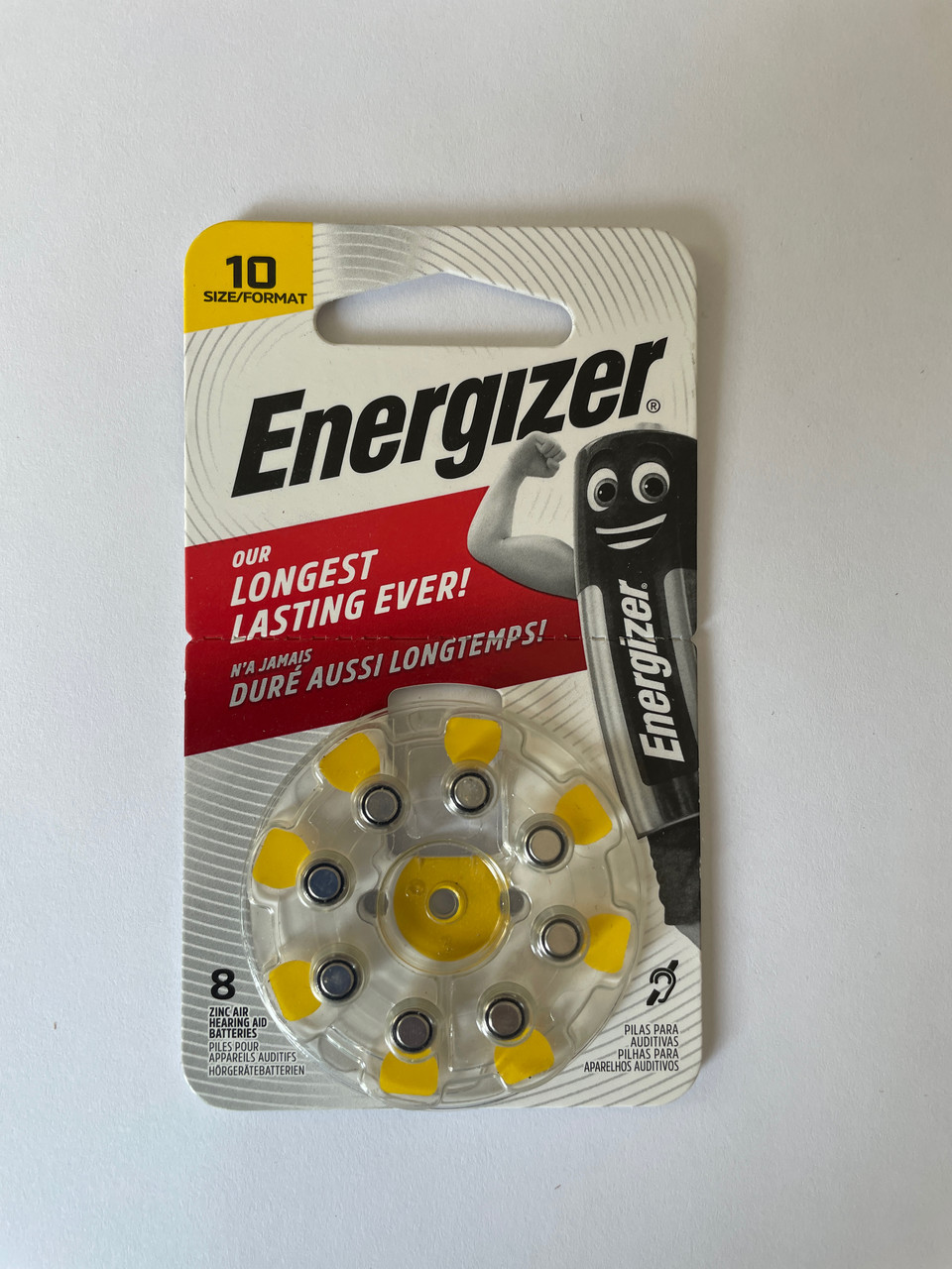 Батарейка Energizer PR70 (Type10) 1,45V, 1 штучка (блістер по 8 шт.) для слухових апаратів