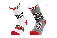 Носки CARS SOCKS 2P белый, серый Дит 31-34 арт 83150379-1