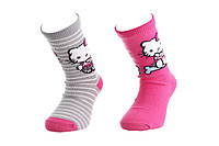 Носки HELLO KITTY SOCKS 2P пурпурный, серый Дит 27-30 арт 36762-1