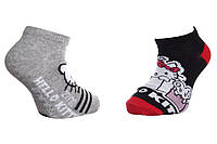 Носки HELLO KITTY SOCKS 2P серый, черный Дит 27-30, арт.37712-1