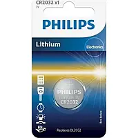 Батарейка CR2032 - 3.0V coin 1-blister (20.0 x 3.2) Lithium Philips